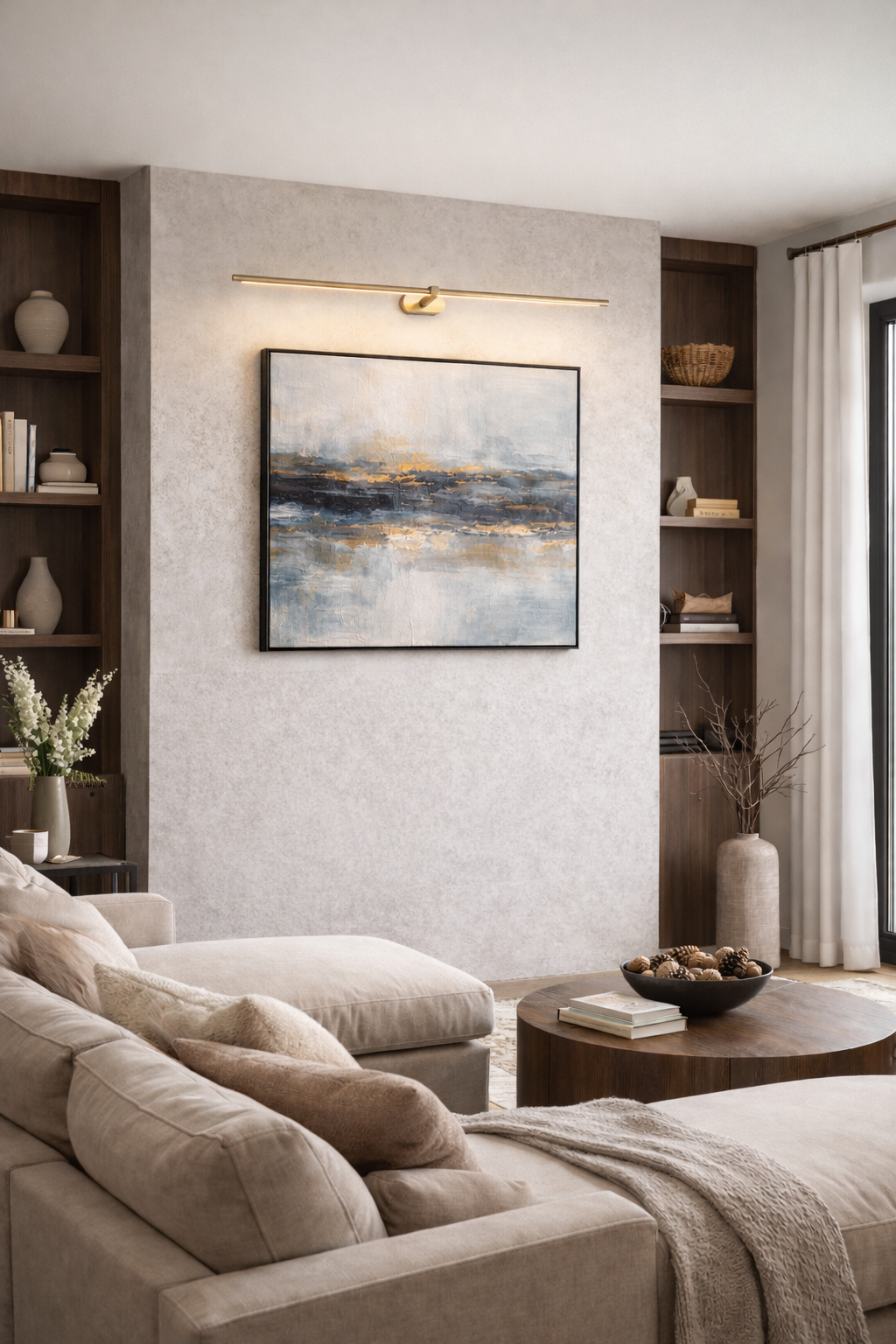 Lustra Applique Murale Linéaire Minimaliste Rechargeable