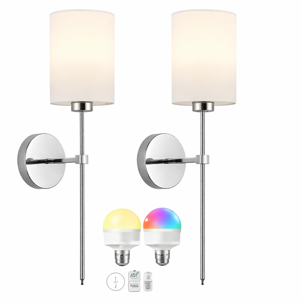 Appliques murales LED sans fil cylindriques