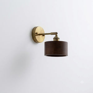 Applique murale vintage bois & laiton