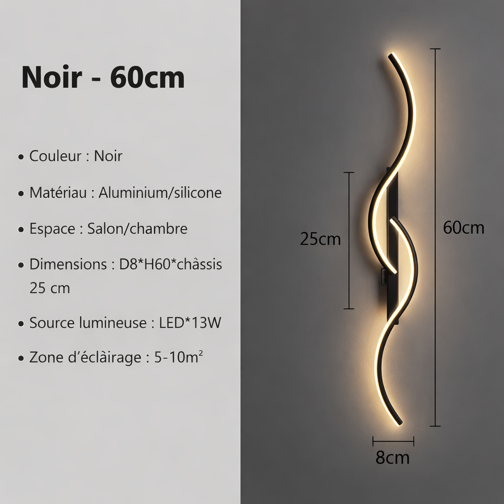 Applique murale LED design sans fil - Moderne