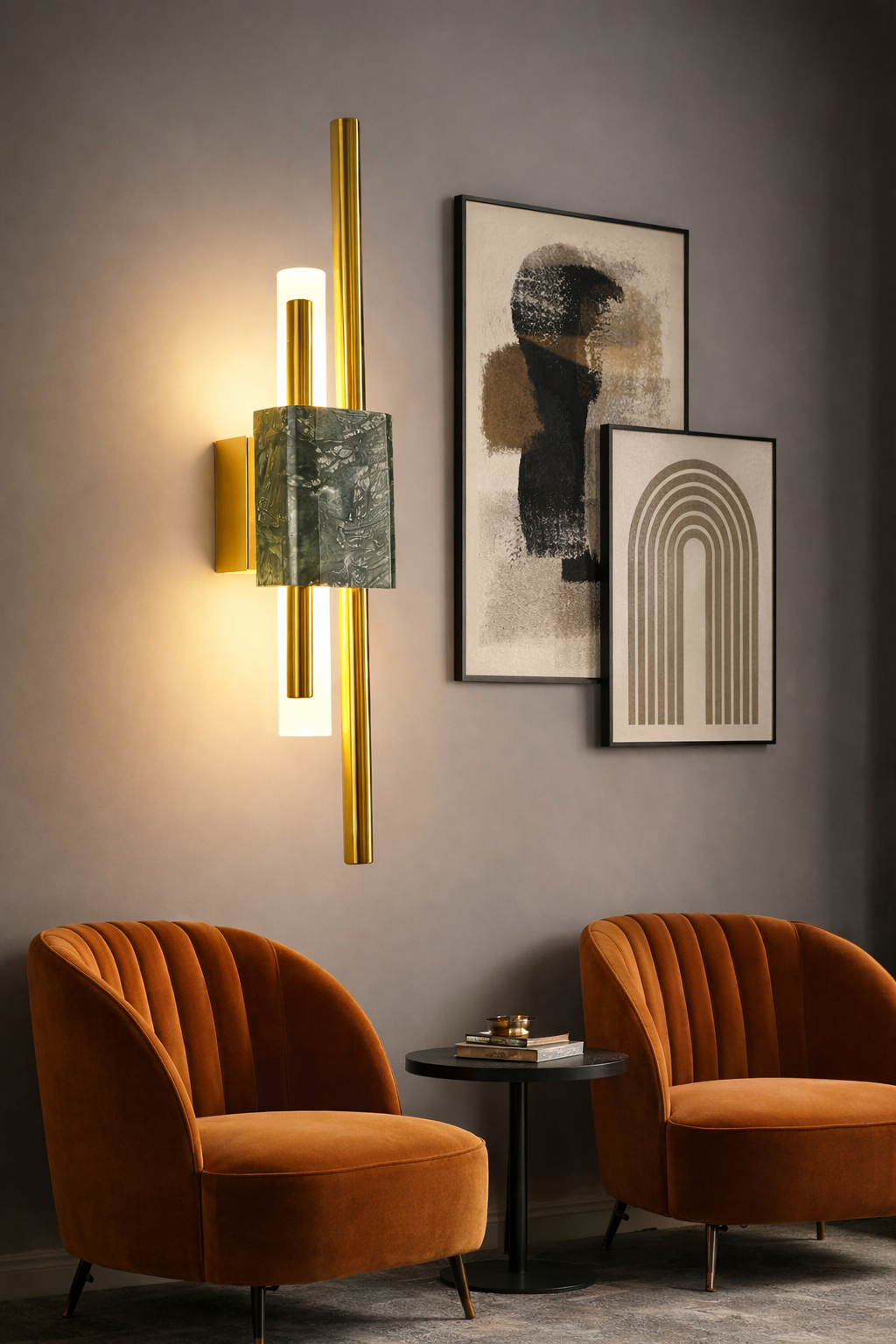 Applique Murale style Nordique en Marbre