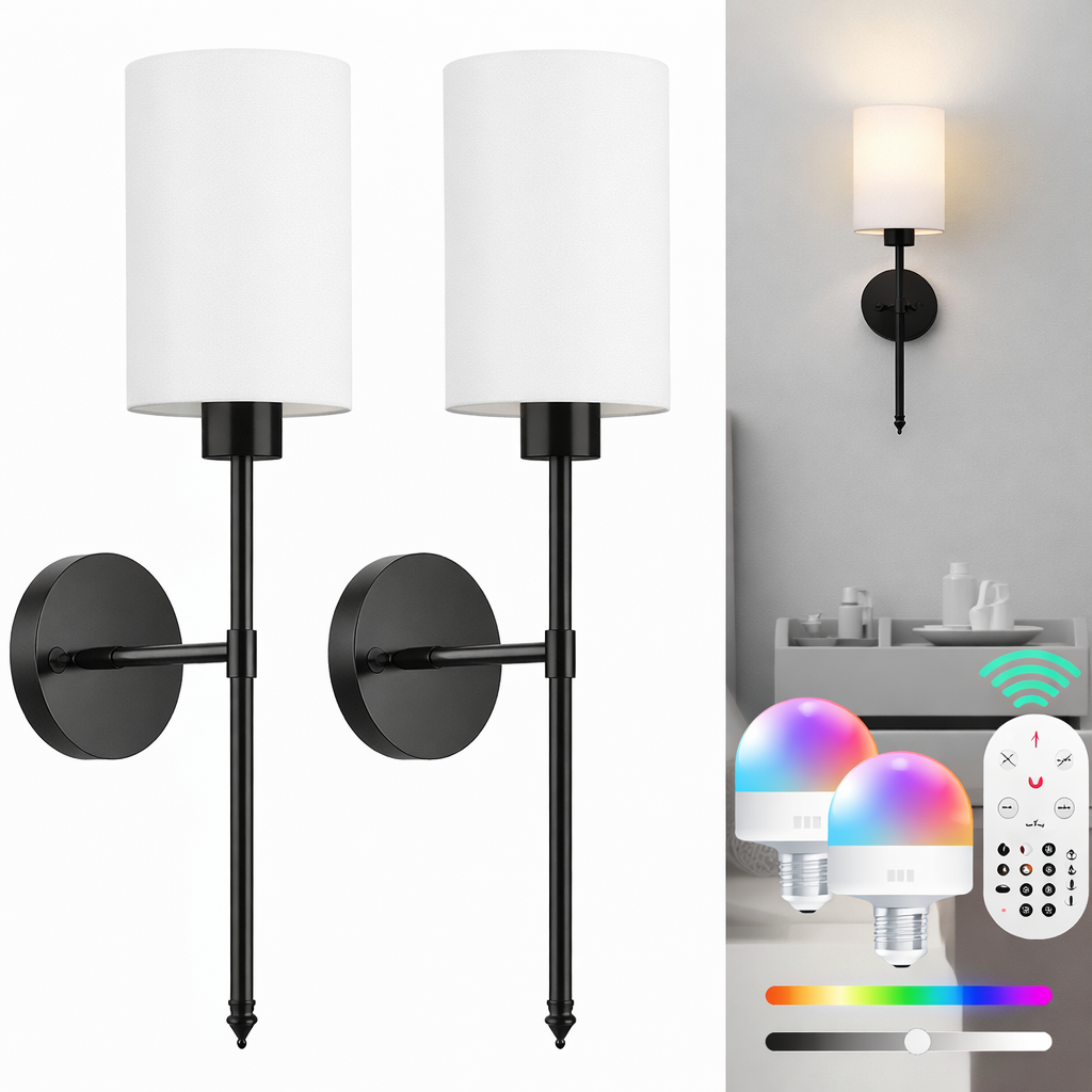 Appliques murales LED sans fil cylindriques