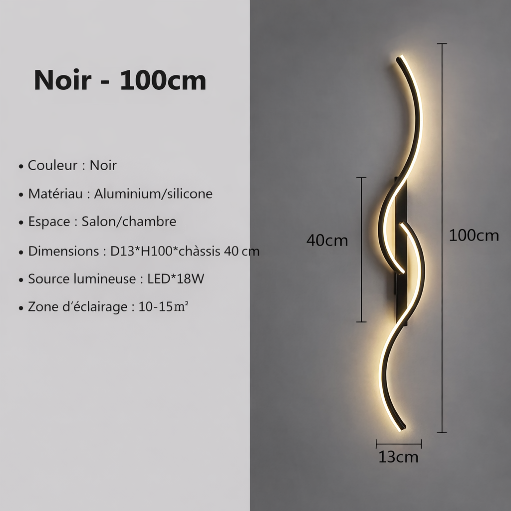 Applique murale LED design sans fil - Moderne