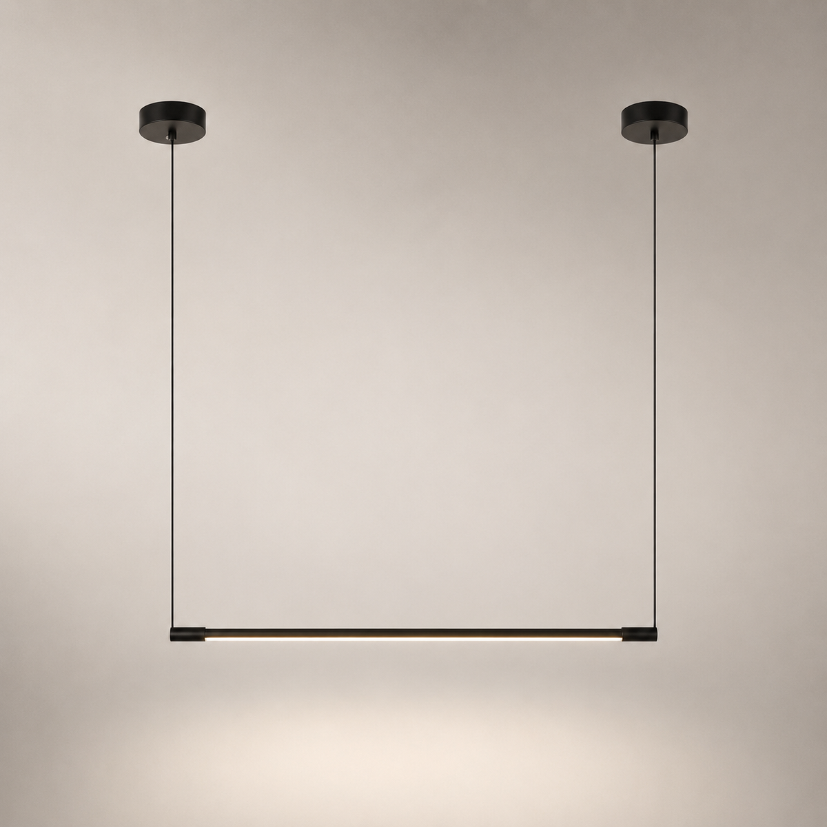 Barre – Suspension Linéaire LED Noire - Salon