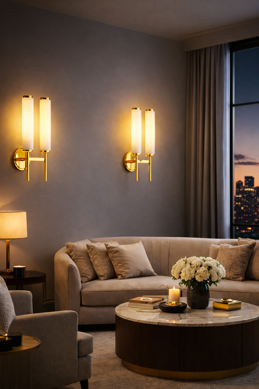 Applique Murale Cylindre en Albâtre