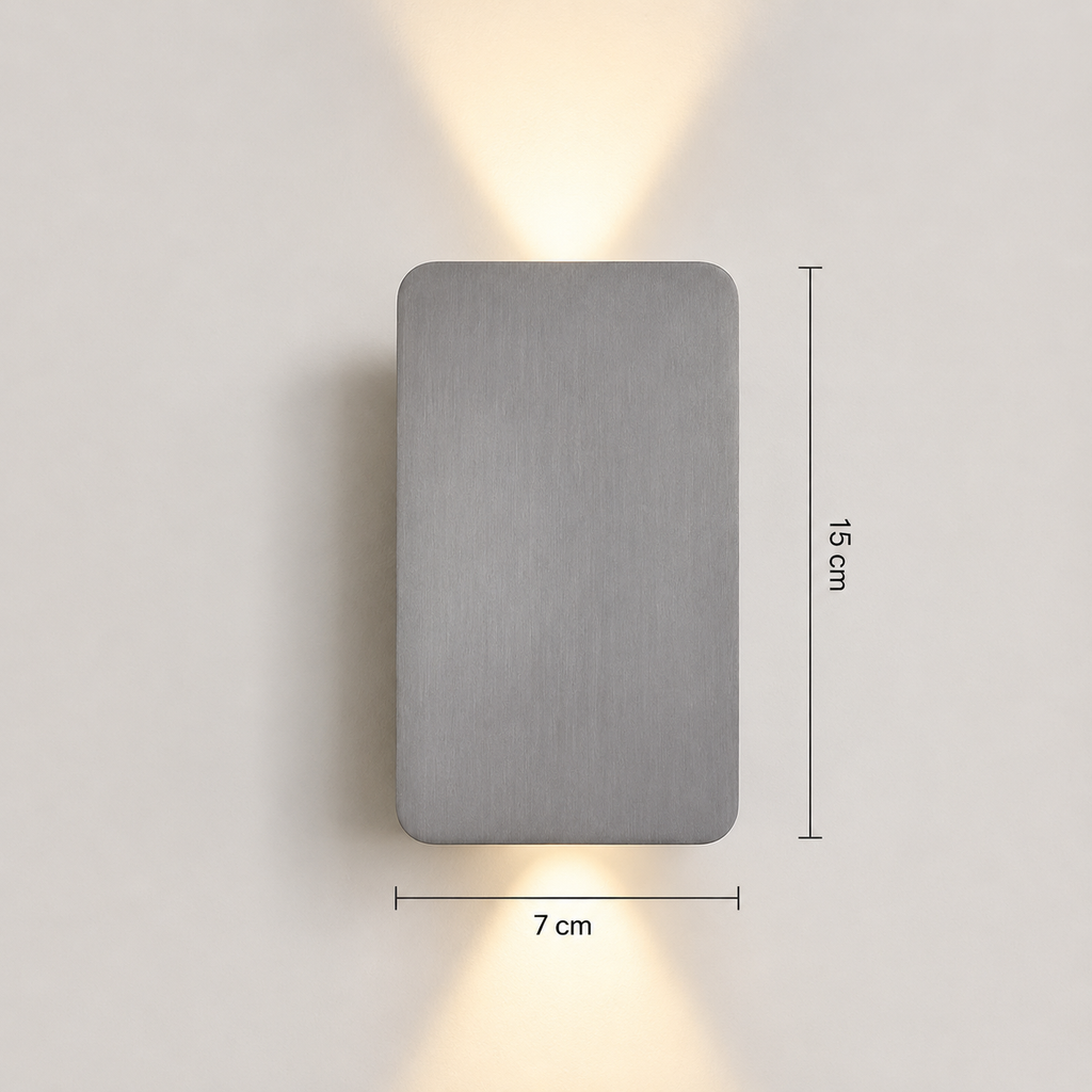Luméa Applique murale LED moderne en aluminium brossé