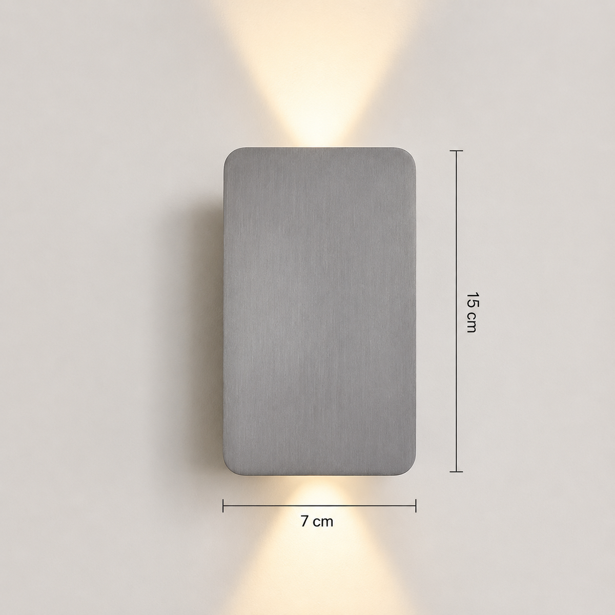 Luméa Applique murale LED moderne en aluminium brossé