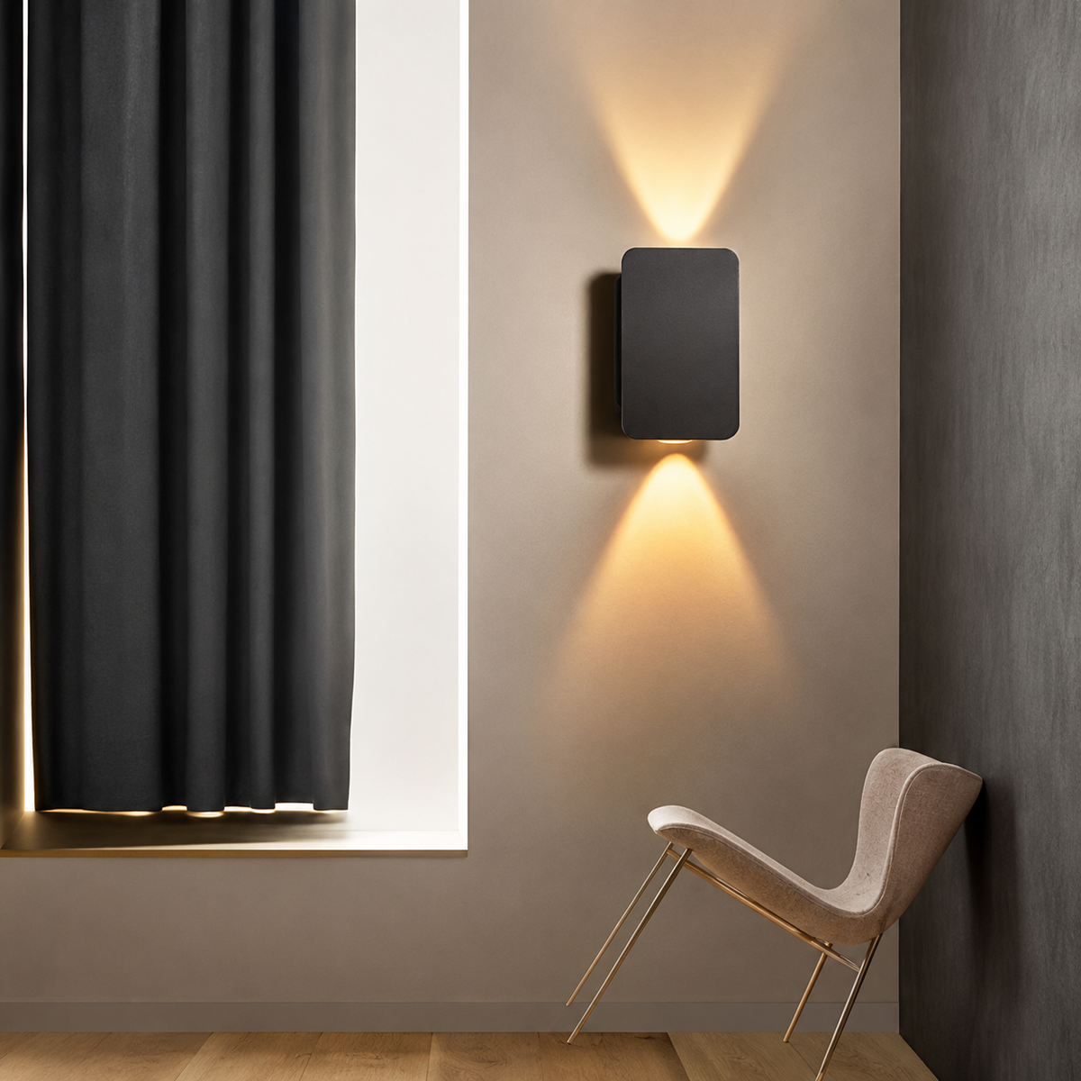 Luméa Applique murale LED moderne en aluminium brossé