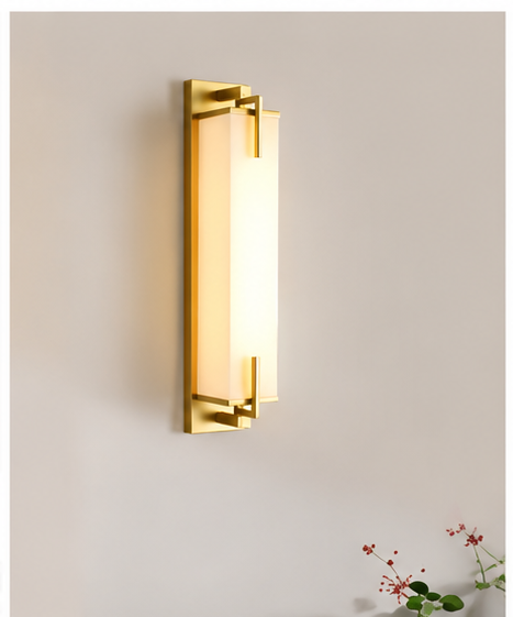 Luxen Applique murale LED dorée effet marbre