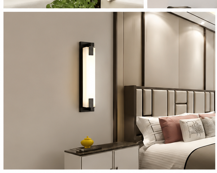 Luxen Applique murale LED dorée effet marbre