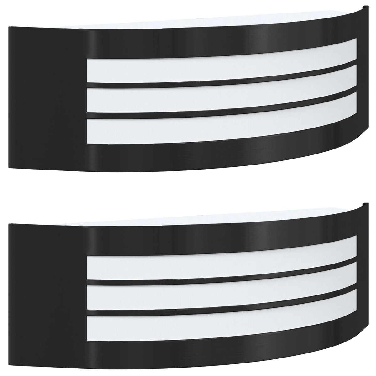 Applique murale extérieure 2 pcs Noir 32 x 10 x 10 cm