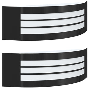 Applique murale extérieure 2 pcs Noir 32 x 10 x 10 cm