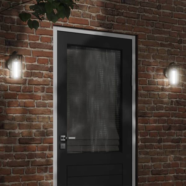 Applique murale d'extérieur noir en acier inoxydable