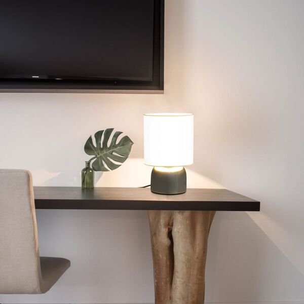 2 Lampes de table Bouton tactile Argenté