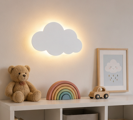 Applique murale LED Nuage – lumière douce pour chambre enfant