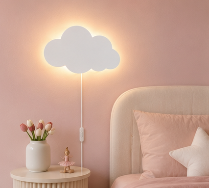 Applique murale LED Nuage – lumière douce pour chambre enfant
