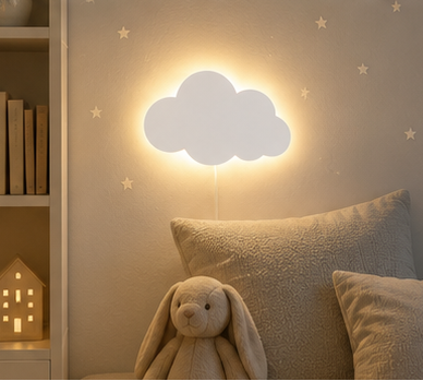 Applique murale LED Nuage – lumière douce pour chambre enfant
