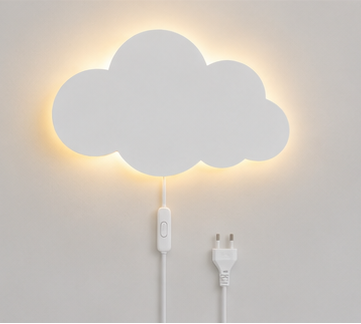 Applique murale LED Nuage – lumière douce pour chambre enfant
