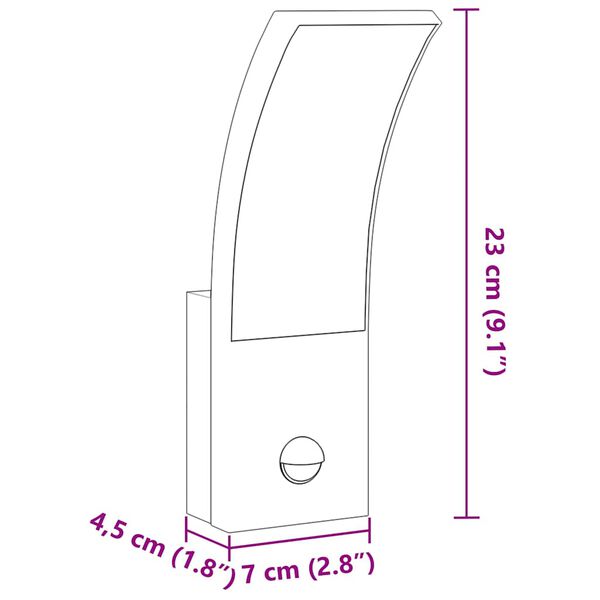 Applique murale LED d'extérieur aluminium